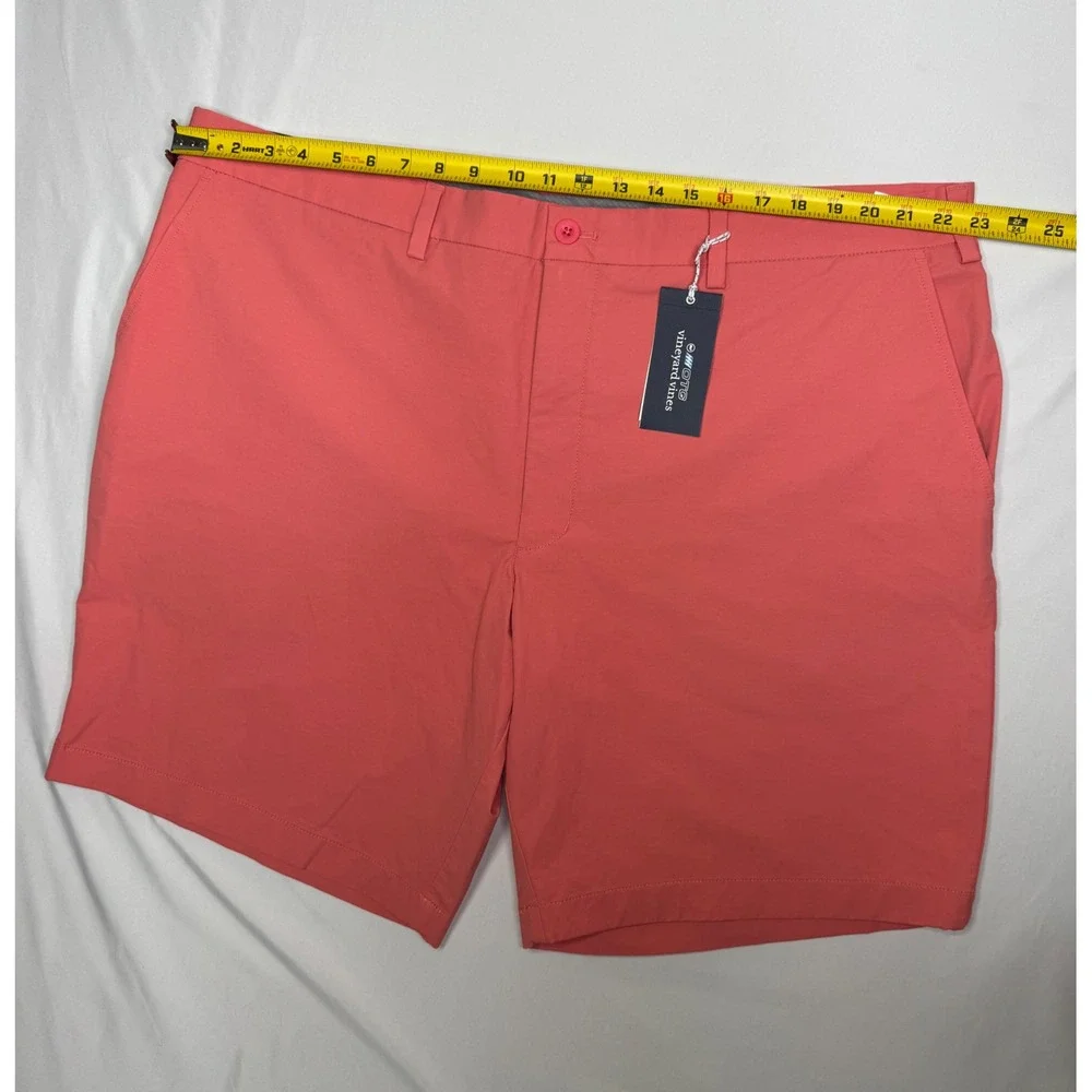 NWT Vineyard Vines On-The-Go Shorts Mens 46B Mai Tai Pink 10 Inch Performance